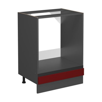 VICCO  - Meuble cuisini&egrave;re R-Line 60 cm anthracite/rouge-bordeaux brilliant