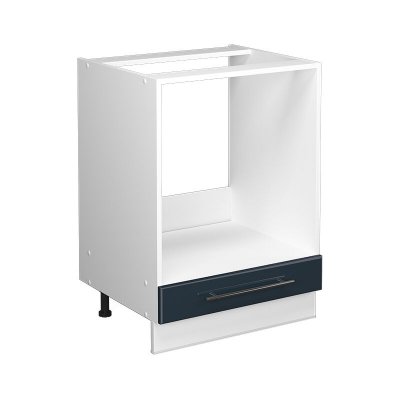 VICCO  meuble pour four fame-line, bleu fonc&eacute; brillantblanc, 60 cm sans plan de travail 