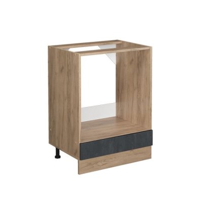 VICCO  meuble pour four r-line, b&eacute;ton noirch&ecirc;ne de force dor&eacute;, 60 cm sans plan de travail 