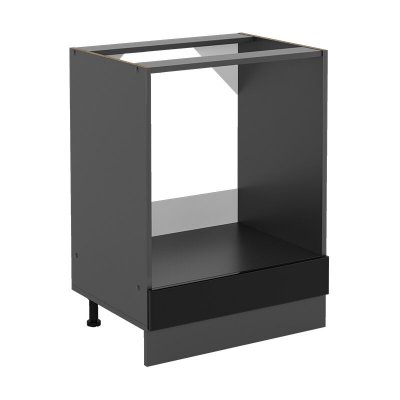 VICCO  - Meuble pour four R-Line, Noir Haute brillance, 60 cm sans plan de travail