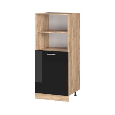 VICCO  meuble pour four r-line, noir haute brillancech&ecirc;ne de force dor&eacute;, 60 cm 