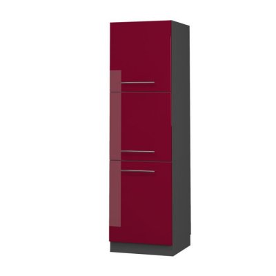 VICCO  meuble pour four, rouge bordeaux haute brillance, 60cm 