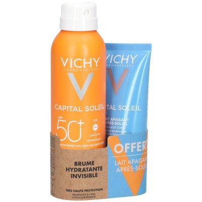 VICHY  Capital Soleil Brume Hydratante Invisible Spf50+ / Lait Apaisant Apr&egrave;s-soleil