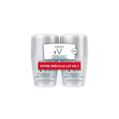 VICHY  D&eacute;odorant Roll On 72H Invisible Resist 2x50Ml