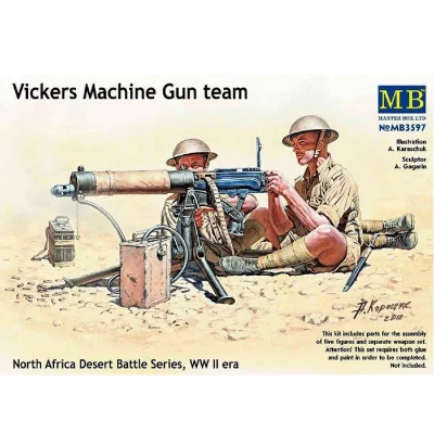 MASTERBOX Vickers Machine-gun Crew, Desert Battle - 1:35e - Master Box Ltd. 