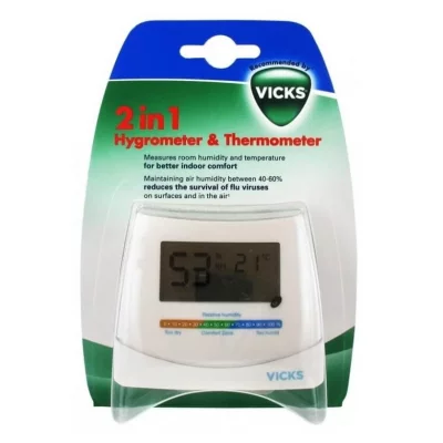 VICKS  Hygrom&egrave;tre & Thermom&egrave;tre 2 en 1