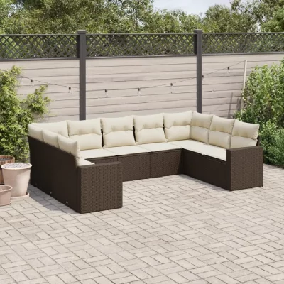 VIDAXL VIDA XL Ensemble Salon de jardin - 9 pcs