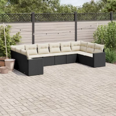 VIDAXL VIDA XL Salon de jardin 10 pcs avec coussins