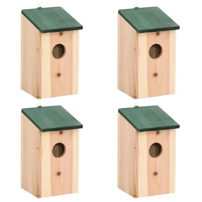 VIDAXL  4 Pcs Nichoirs Bois 12x12x22 Cm
