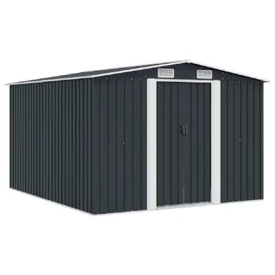 VIDAXL  - Abri de jardin 257 x 298 x 178 cm M&eacute;tal Anthracite Anthracite