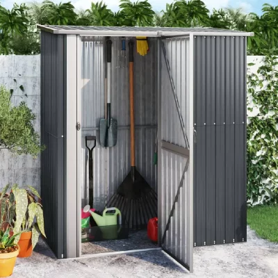 VIDAXL  - Abri de jardin Anthracite 180,5x97x209,5 cm Acier galvanis&eacute;