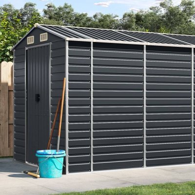 VIDAXL  Abri De Jardin Anthracite 191x640x198 Cm Acier Galvanis&eacute;