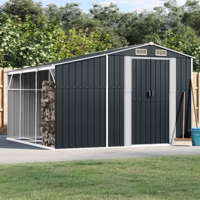 VIDAXL  abri de jardin anthracite 277x279x179 cm acier galvanis&eacute;