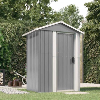 VIDAXL  abri de jardin gris 126x97,5x177 cm acier galvanis&eacute;