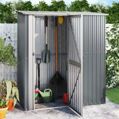 VIDAXL  - Abri de jardin Gris 180,5x97x209,5 cm Acier galvanis&eacute;