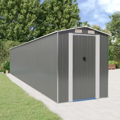 VIDAXL  - Abri de jardin Gris clair 192x1021x223 cm Acier galvanis&eacute;