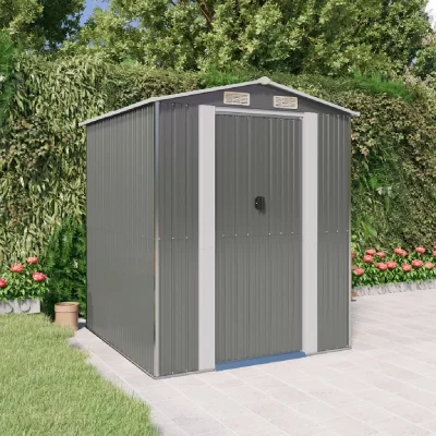 VIDAXL  - Abri de jardin Gris clair 192x191x223 cm Acier galvanis&eacute;
