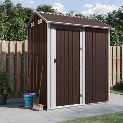 VIDAXL  abri de jardin marron 192x152,5x237 cm acier galvanis&eacute;