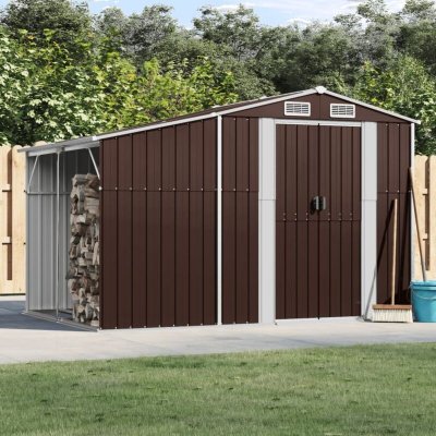 VIDAXL  abri de jardin marron 277x192,5x179 cm acier galvanis&eacute;