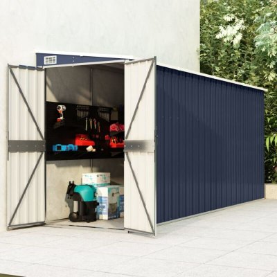 VIDAXL  - Abri de jardin mural Anthracite 118x382x178 cm Acier