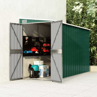 VIDAXL  - Abri de jardin mural Vert 118x288x178 cm Acier galvanis&eacute;