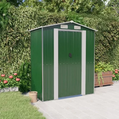 VIDAXL  - Abri de jardin Vert 192x108x223 cm Acier galvanis&eacute;