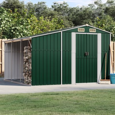VIDAXL  abri de jardin vert 277x279x179 cm acier galvanis&eacute;