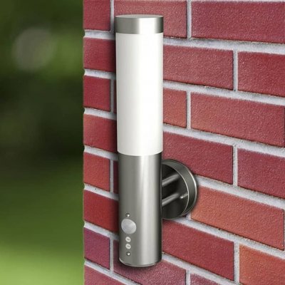 VIDAXL  - Applique murale design avec d&eacute;tecteur (lot de 2) Argent