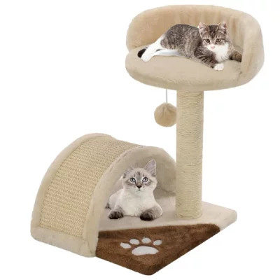 VIDAXL  - Arbre &agrave; chat avec griffoir en sisal 40 cm Beige et Marron