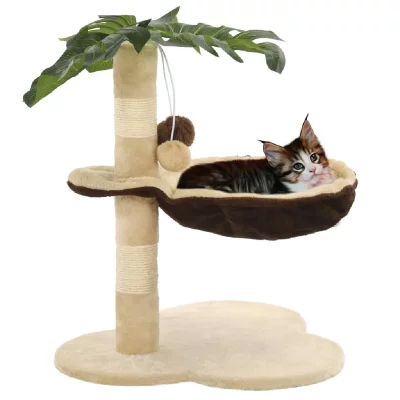 VIDAXL  - Arbre &agrave; chat avec griffoir en sisal 50 cm Beige et Marron Multicolore