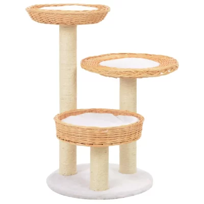 VIDAXL  - Arbre &agrave; chat avec griffoir en sisal Naturel Bois de saule