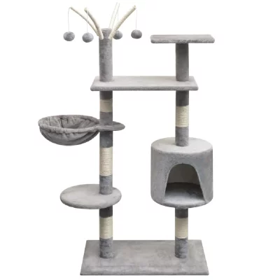 VIDAXL  - Arbre &agrave; chat avec griffoirs en sisal 125 cm Gris Gris