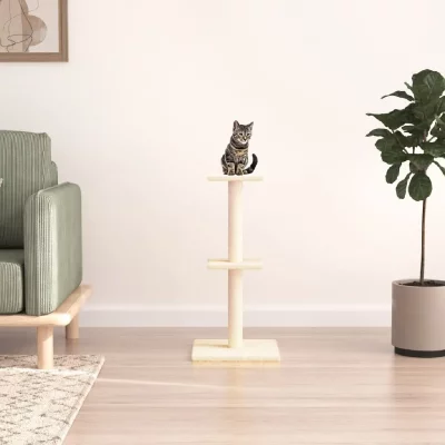 VIDAXL  Arbre &Agrave; Chat Avec Griffoirs En Sisal Cr&egrave;me 73 Cm
