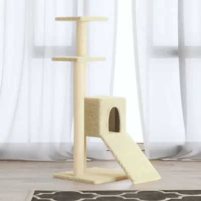 VIDAXL  Arbre &Agrave; Chat Avec Griffoirs En Sisal Cr&egrave;me 92 Cm
