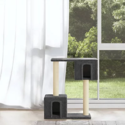 VIDAXL  - Arbre &agrave; chat avec griffoirs en sisal Gris fonc&eacute; 60 cm