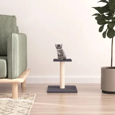 VIDAXL  Arbre &Agrave; Chat Avec Plate-Forme Gris Fonc&eacute; 38 Cm