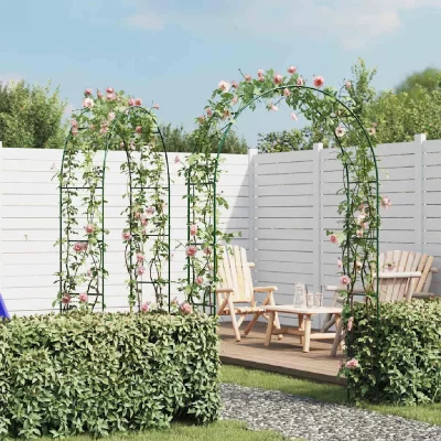 VIDAXL  arche de jardin 2 pcs pour plantes grimpantes 40776