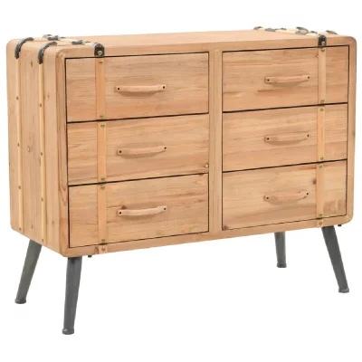 Vidaxl armoire &agrave; tiroirs bois de sapin massif 91 x 35 x 73 cm 245774