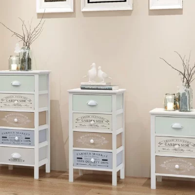 Vidaxl - Armoire de rangement en style fran&ccedil;ais 4 tiroirs Bois n/a