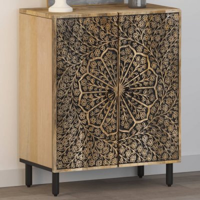 Vidaxl armoire lat&eacute;rale 60x33x75 cm bois massif de manguier 