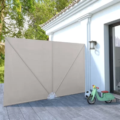 Vidaxl - Auvent lat&eacute;ral pliable de terrasse Cr&egrave;me 300 x 200 cm Cr&egrave;me