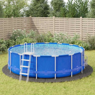 VIDAXL  b&acirc;che de piscine gris clair &oslash;500 cm g&eacute;otextile polyester