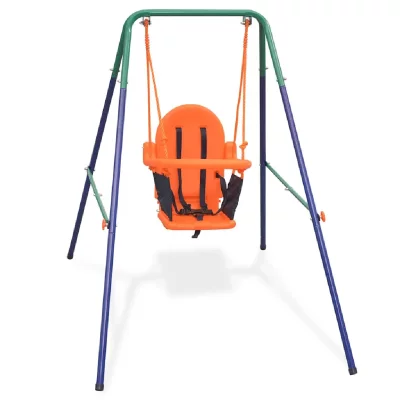 VIDAXL  balan&ccedil;oire pour enfants avec harnais de s&eacute;curit&eacute; orange 91360