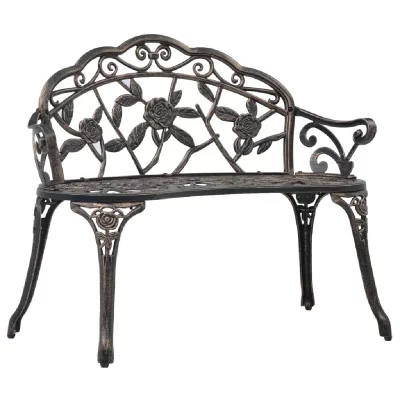 VIDAXL  - Banc de bistrot 100 cm Bronze Aluminium coul&eacute; Bronze
