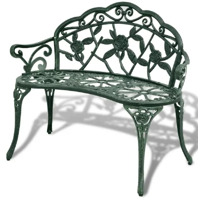 VIDAXL  - Banc de jardin 100 cm Aluminium coul&eacute; Vert Vert