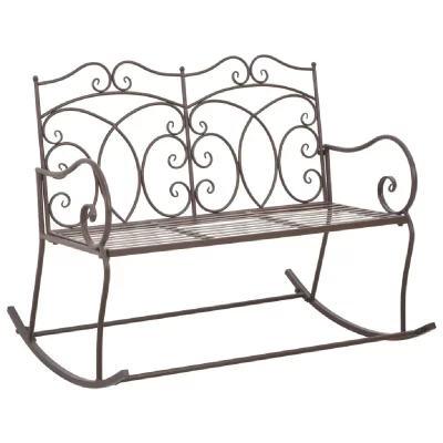VIDAXL  - Banc de jardin 104 cm Fer Marron antique Marron