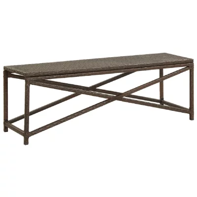 VIDAXL  - Banc de jardin 120 cm R&eacute;sine tress&eacute;e Marron Brown
