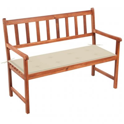VIDAXL  banc de jardin avec coussin 120 cm bois d'acacia massif 3063770