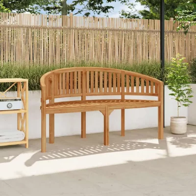 VIDAXL  Banc De Jardin En Forme De Banane 151 Cm Teck Solide