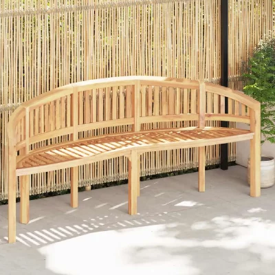 VIDAXL  banc de jardin en forme de banane 200 cm bois de teck solide